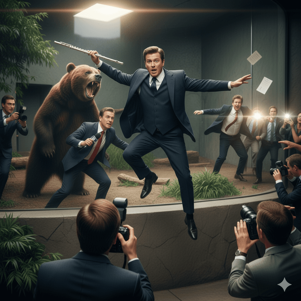 BURGUNDY'S BRILLIANCE BAILS OUT BEAR-LY BELOVED BROADCASTER!